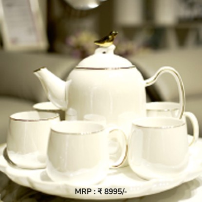 Tea set r15 (Pearl White)