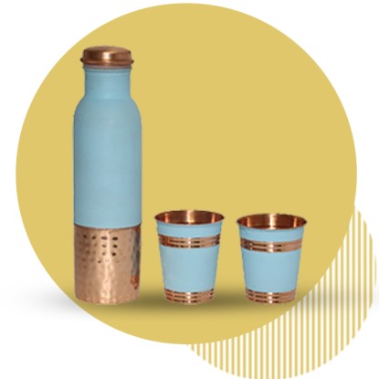 Vintage combo set (1 Bottle+ 2 Glass)