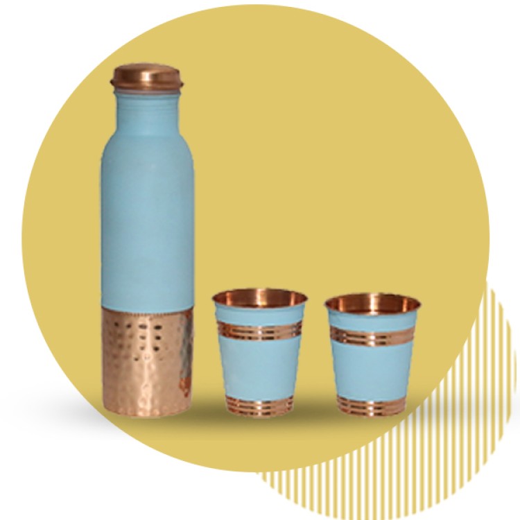 Vintage combo set (1 Bottle+ 2 Glass)